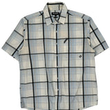 Ecko Unltd Checked Short Sleeve Shirt - Large Blue Cotton