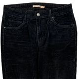 Levis Skinny Cord Trousers - 30″ Waist Black Corduroy
