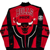 Chicago Bulls Starter Graphic Varsity Jacket - 2XL Black Polyester