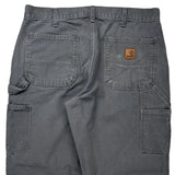 Carhartt Double Knee Carpenter Trousers - 34W 30L Grey Cotton