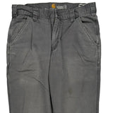Carhartt Carpenter Trousers - 30W UK 10 Grey Cotton