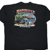 Honolulu Harley Davidson Graphic T-Shirt - 3XL Black Cotton