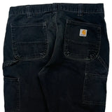 Carhartt Double Knee Carpenter Trousers - 36W 32L Black Cotton
