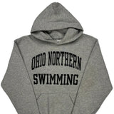 Ohio Northern Swimming Russell Athletic College Hoodie - Medium Grey Cotton Blend