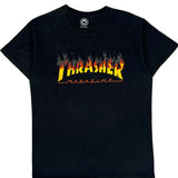 Thrasher Graphic T-Shirt - Medium Black Cotton