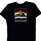 Never Stop Exploring The North Face Graphic T-Shirt - Medium Multicoloured Cotton