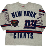 New York Giants Long Gone Single Stitch Long Sleeve T-Shirt - XL Grey Cotton