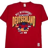 Single Stitch Deutschland Artex Graphic T-Shirt - XL Red Cotton