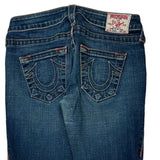 True Religion Contrast Stitch Jeans - 29W US 4 Dark Wash Cotton