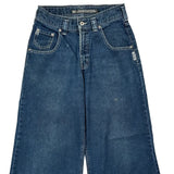 Silver Wide Leg Jeans - 28W 29L Blue Denim