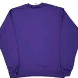 Hanes Blank Sweatshirt - Large Purple Cotton