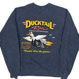 Ducktail Run Rod & Custom Show Hanes Graphic Sweatshirt - Medium Blue Cotton Blend