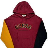 Guess Spellout Hoodie - Small Black Cotton
