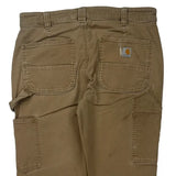 Carhartt Carpenter Trousers - 32W UK 10 Brown Cotton