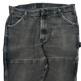 Dickies Double Knee Carpenter Pants - 30W 32L Gray Cotton
