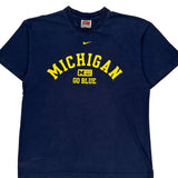 Michigan Nike College T-Shirt - Medium Navy Cotton