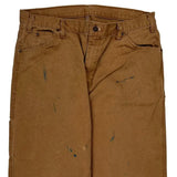 Dickies Carpenter Trousers - 36W 30L Brown Cotton