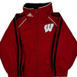 Age 2 Adidas Wisconsin Track Jacket - 2XS Red Polyester