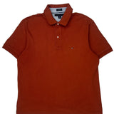 Tommy Hilfiger Polo Shirt - Large Red Cotton
