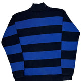 Lauren Ralph Lauren Striped 1/4 Zip - Medium Blue Cotton