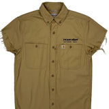 Carhartt Short Sleeve Shirt - Small Khaki Cotton