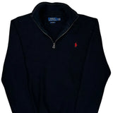 Polo By Ralph Lauren 1/4 Zip - Large Black Cotton