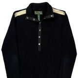 Ralph Lauren Striped Sweater - Medium Black Cotton