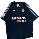 2003-04 Real Madrid #23 David Beckham Adidas Away Football Shirt - Large Navy Polyester