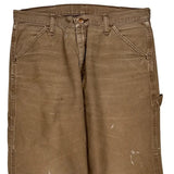 Wrangler Carpenter Trousers - 34W 32L Brown Cotton