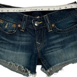 True Religion Denim Shorts - 30W US 2 Blue Cotton