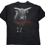 Single Stitch Bull Graphic Hanes Graphic T-Shirt - XL Black Cotton