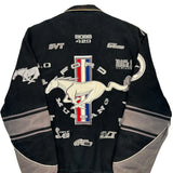 Mustang Fordham Ford Nascar Bomber Jacket - Medium Black Cotton
