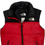 700 Fill The North Face Puffer Vest - Small Red Nylon