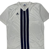 Adidas Striped Football Shirt - XL White Polyester