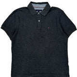 Tommy Hilfiger Polo Shirt - Large Gray Cotton
