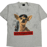 Viva Gorditas Unbranded Graphic T-Shirt - Medium Grey Cotton