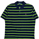 Polo By Ralph Lauren Striped Polo Shirt - XL Green Cotton