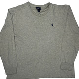 Polo By Ralph Lauren Long Sleeve T-Shirt - XL Grey Cotton