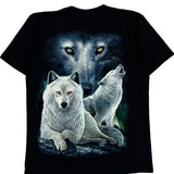 Glow In The Dark Rock Eagle Single Stitch T-Shirt - Large Black Cotton