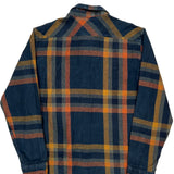 Levis Checked Flannel Shirt - XL Blue Cotton