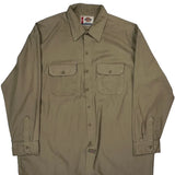 Dickies Shirt - 2XL Khaki Polyester Blend