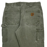 Carhartt Cargo Carpenter Trousers - 36W 32L Green Cotton