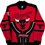 Chicago Bulls Starter Graphic Varsity Jacket - 2XL Black Polyester