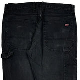 Dickies Carpenter Pants - 34W 32L Black Cotton