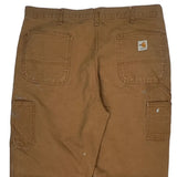 Frb229 Brn Carhartt Carpenter Trousers - 38W 32L Brown Cotton