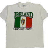 Single Stitch Ireland Unbranded Graphic T-Shirt - 2XL White Cotton