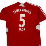 Bayern München Adidas 2007-08 Jack Home Football Shirt - XL Red Polyester