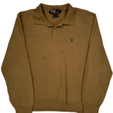 Polo By Ralph Lauren 1/4 Zip - 2XL Brown Wool
