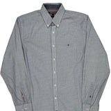Tommy Hilfiger Checked Shirt - Large Gray Cotton