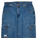 Made In USA Levis Carpenter Cargo Trousers - 36W UK 16 Blue Cotton